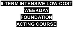 6-TERM INTENSIVE LOW-COST  WEEKDAY  FOUNDATION  ACTING COURSE